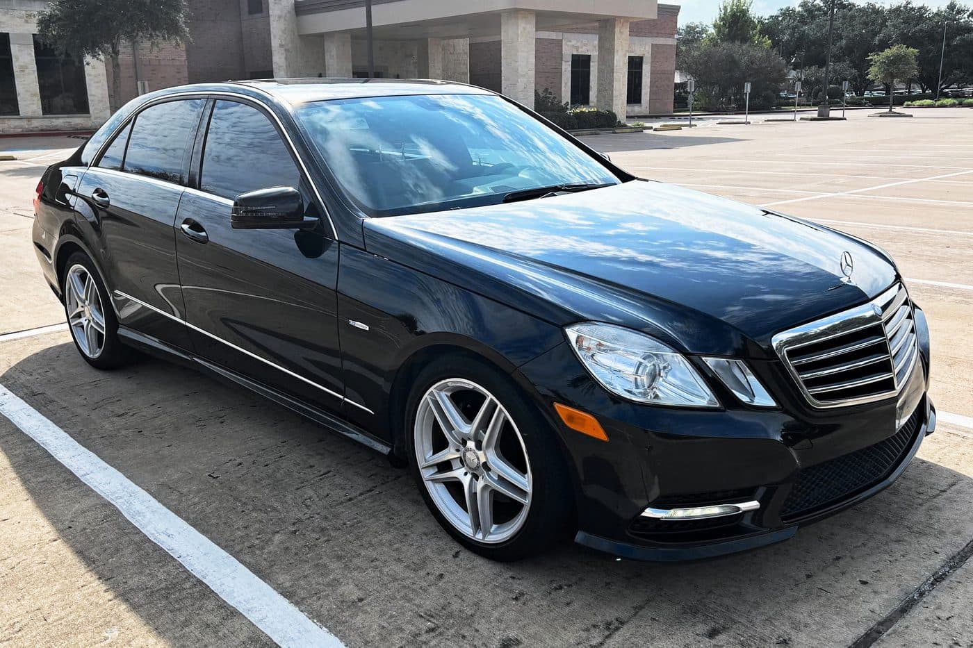Mercedes-Benz E-Class with light, colour and sharpness corrected in CarStudio